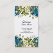 Moderne glamouröse Blume Visitenkarte (Vorderseite)