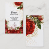 Moderne glamouröse Blume Visitenkarte (Vorne/Hinten)