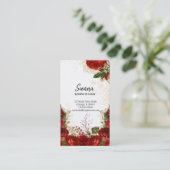 Moderne glamouröse Blume Visitenkarte (Stehend Vorderseite)