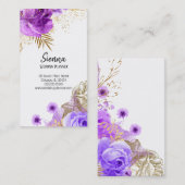 Moderne glamouröse Blume Visitenkarte (Vorne/Hinten)