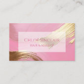 Moderne glamouröse Haare & Makeup Künstler Gold &  Visitenkarte (Vorderseite)