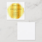 Moderne glamouröse Vorlage Elegante Imitate Gold Quadratische Visitenkarte (Vorne/Hinten)