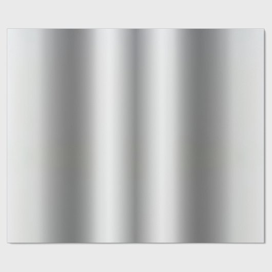 Moderne glamouröse Vorlage Metallic Look Silver Geschenkpapier (Flach)