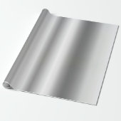 Moderne glamouröse Vorlage Metallic Look Silver Geschenkpapier (Ungerollt)