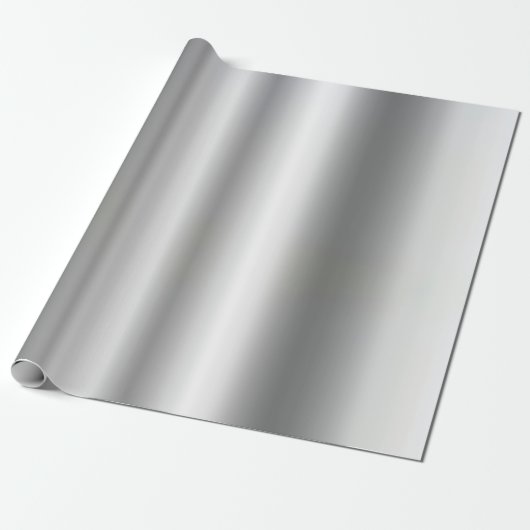 Moderne glamouröse Vorlage Metallic Look Silver Geschenkpapier (Ungerollt)