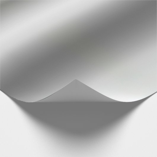 Moderne glamouröse Vorlage Metallic Look Silver Geschenkpapier (Ecke)