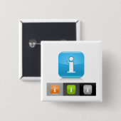 Moderne glänzende Informationssymbole Button (Vorne & Hinten)