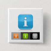 Moderne glänzende Informationssymbole Button (Vorderseite)