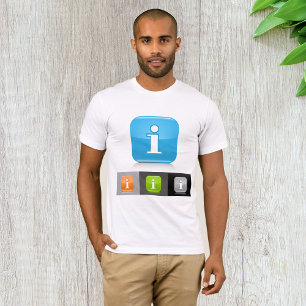 Moderne glänzende Informationssymbole T-Shirt