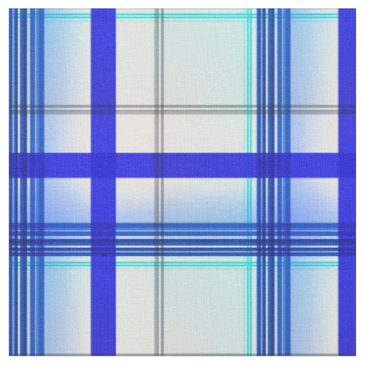Moderne glänzende Karierte Karo Azure Blue Tones Stoff (Nahaufnahme)