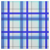 Moderne glänzende Karierte Karo Azure Blue Tones Stoff (Muster)