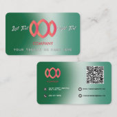 Moderne, glänzende, metallisch grüne Vorlage Visitenkarte (Vorne/Hinten)