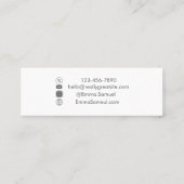 Moderne glänzende Pastel Hallo Minimale Kalligraph Mini Visitenkarte (Rückseite)