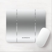 Moderne, glänzende silbergraue Hintergrundfarbe Mousepad (Mit Mouse)