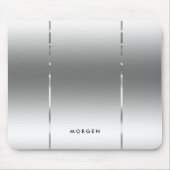 Moderne, glänzende silbergraue Hintergrundfarbe Mousepad (Vorne)