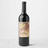 Moderne, glänzende Wabenmeade Weinetikett (Vorderseite)