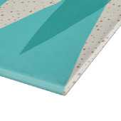 Moderne Glasschneideplatte aus dem Mittelalter der Schneidebrett (Ecke)