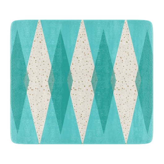 Moderne Glasschneideplatte aus dem Mittelalter der Schneidebrett (Vorderseite)