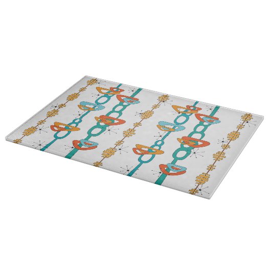 Moderne Glasschneidplatte Mitte des Jahrhunderts Schneidebrett (Ecke)