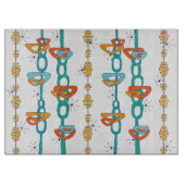 Moderne Glasschneidplatte Mitte des Jahrhunderts Schneidebrett (Vorderseite)