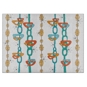 Moderne Glasschneidplatte Mitte des Jahrhunderts Schneidebrett