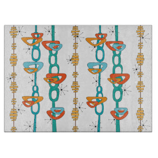 Moderne Glasschneidplatte Mitte des Jahrhunderts Schneidebrett