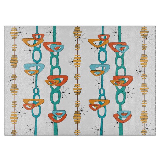 Moderne Glasschneidplatte Mitte des Jahrhunderts Schneidebrett (Vorderseite)