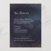 Moderne Glastür Nachtkletter Imitate Gold Glitzer Begleitkarte (Vorderseite)