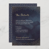 Moderne Glastür Nachtkletter Imitate Gold Glitzer Begleitkarte (Vorne/Hinten)