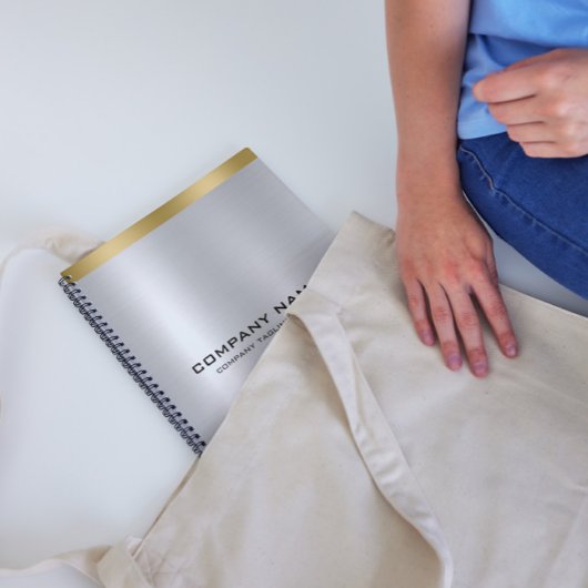 Moderne, glatte Silber- und Gold-Metallic-Textur Notizblock