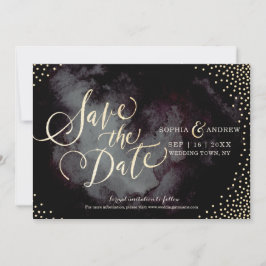 Moderne Glattgold-Kalligraphie Save the Date