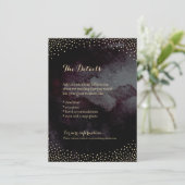 Moderne Glattleder Schwarz-Imitate Gold Glitzer De Begleitkarte (Stehend Vorderseite)