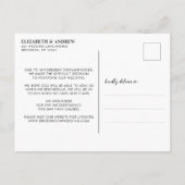 Moderne gleiche Liebe Neue Pläne Änderung des Datu Ankündigungspostkarte (Rückseite)