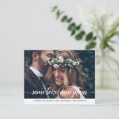 Moderne gleiche Liebe Neue Pläne Änderung des Datu Ankündigungspostkarte (Stehend Vorderseite)