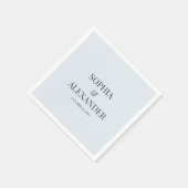 Moderne Gletscherblaue & Verzerrte Gitter Serviette (Ecke)