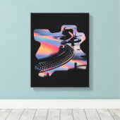Moderne Glitch-Style-Drehscheibe – Farbdesign Leinwanddruck (Insitu (Holzboden))