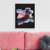 Moderne Glitch-Style-Drehscheibe – Farbdesign Leinwanddruck (Insitu (Wohnzimmer))