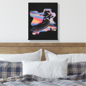 Moderne Glitch-Style-Drehscheibe – Farbdesign Leinwanddruck (Insitu (Schlafzimmer))