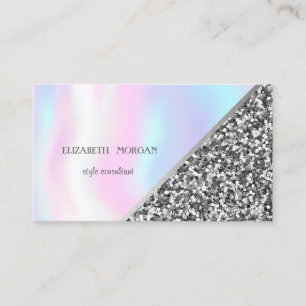 Moderne Glitter, Geometrische, Abstrakte Holografi Visitenkarte