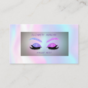 Moderne Glitter-Kunstwimpern, Holografisch Visitenkarte