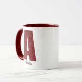 Moderne Glitter-Monogramm-Tasse mit Namen Tasse (Vorderseite Links)