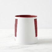 Moderne Glitter-Monogramm-W-Tasse mit Namen Tasse (Zentrum)