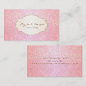 Moderne Glitterie Bokeh Gold Glitzer Frame Visitenkarte (Vorne/Hinten)
