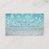 Moderne Glitterie Bokeh, Silberlippen Visitenkarte (Rückseite)