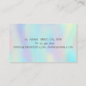 Moderne Glitterie-Lippen,Holographischer Makeup-Kü Visitenkarte (Rückseite)