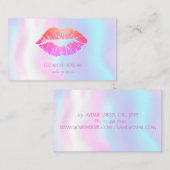 Moderne Glittery Lips,Makeup Künstler Holographie Visitenkarte (Vorne/Hinten)