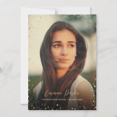 Moderne Glitz Abschluss Foto Announcement Magnete (Vorderseite)