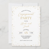 Moderne Glitz-Engagement-Partei Einladung (Vorderseite)
