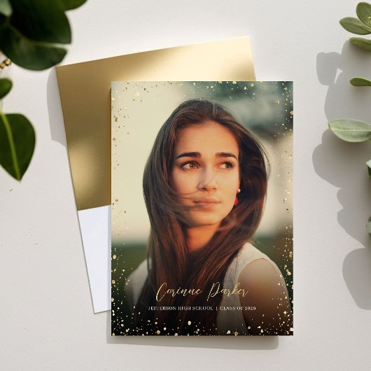 Moderne Glitz Foto Graduation Party Einladung