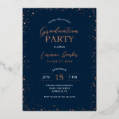 Moderne Glitz Graduiertenparty - Einladung (Vorderseite)